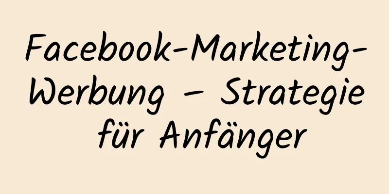 Facebook-Marketing-Werbung – Strategie für Anfänger