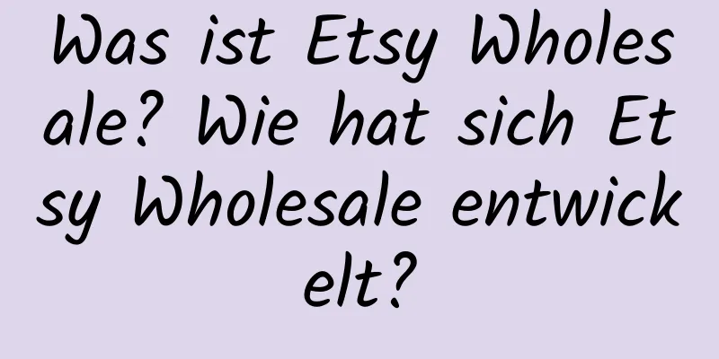 Was ist Etsy Wholesale? Wie hat sich Etsy Wholesale entwickelt?