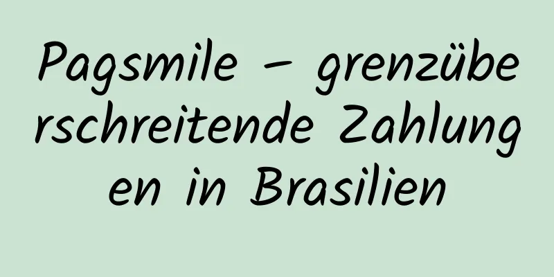 Pagsmile – grenzüberschreitende Zahlungen in Brasilien