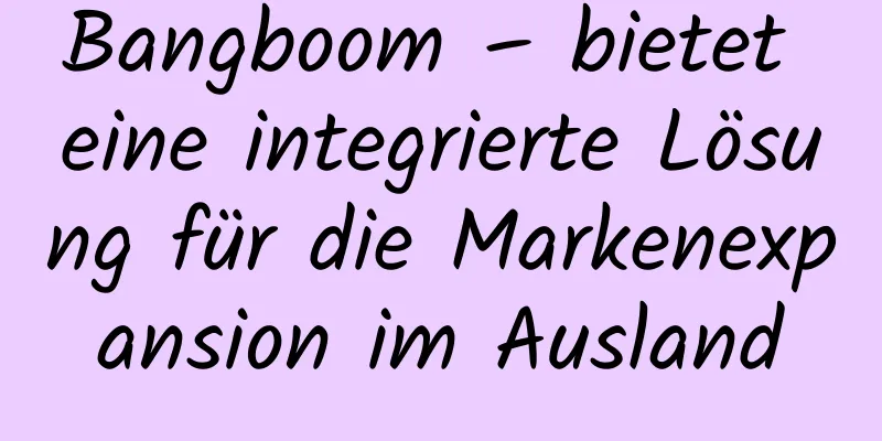 Bangboom – bietet eine integrierte Lösung für die Markenexpansion im Ausland