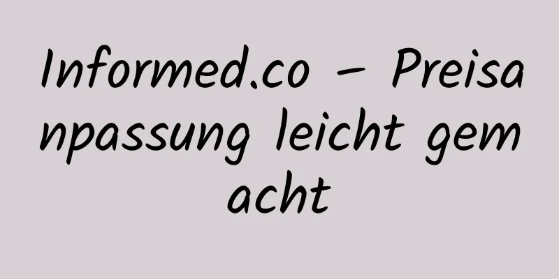 Informed.co – Preisanpassung leicht gemacht