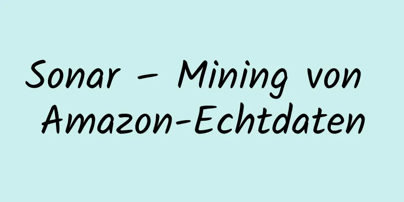 Sonar – Mining von Amazon-Echtdaten