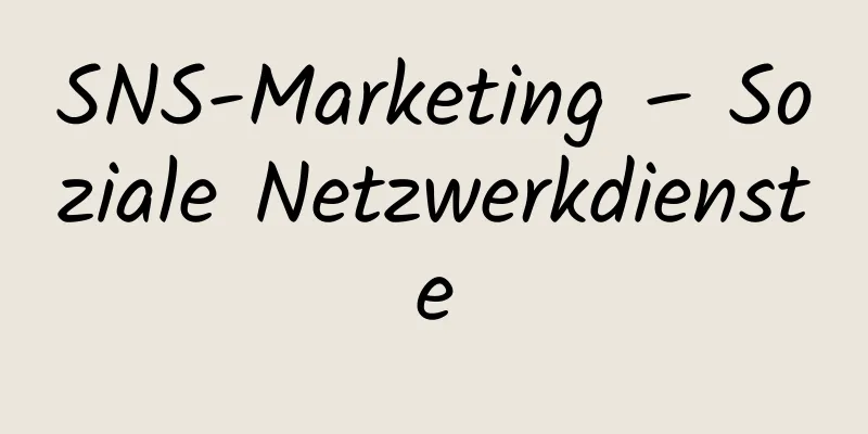 SNS-Marketing – Soziale Netzwerkdienste