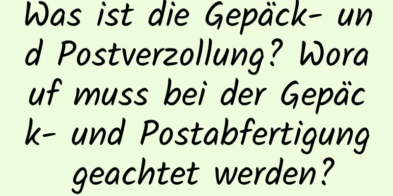 Was ist die Gepäck- und Postverzollung? Worauf muss bei der Gepäck- und Postabfertigung geachtet werden?