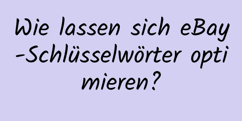 Wie lassen sich eBay-Schlüsselwörter optimieren?