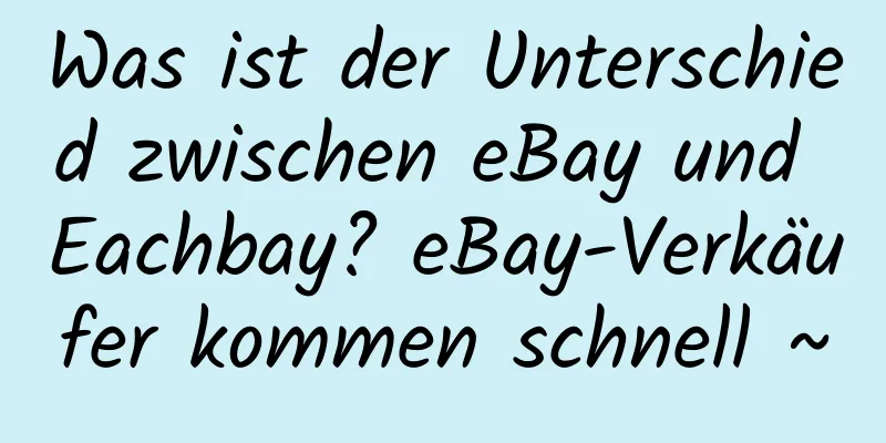 Was ist der Unterschied zwischen eBay und Eachbay? eBay-Verkäufer kommen schnell ~