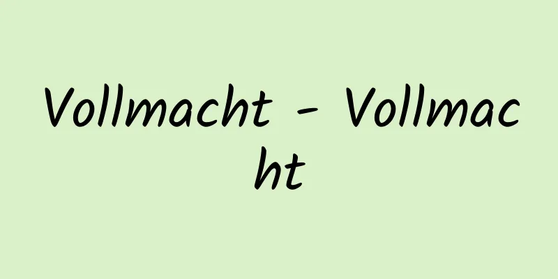 Vollmacht - Vollmacht