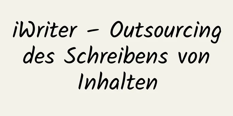 iWriter – Outsourcing des Schreibens von Inhalten