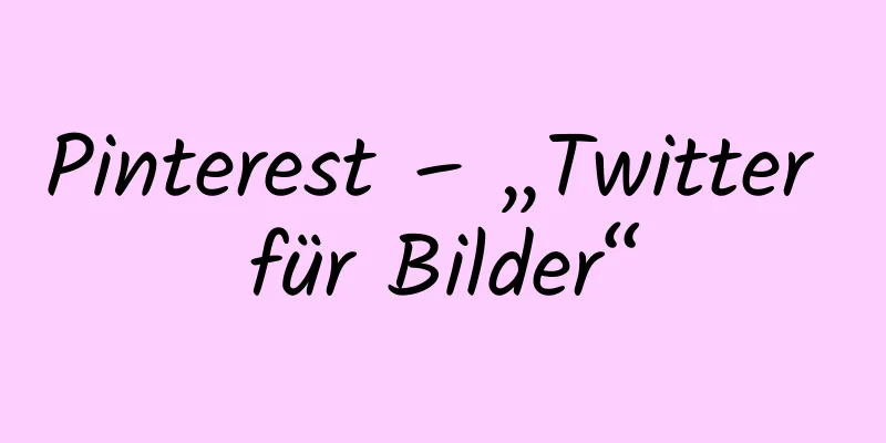 Pinterest – „Twitter für Bilder“