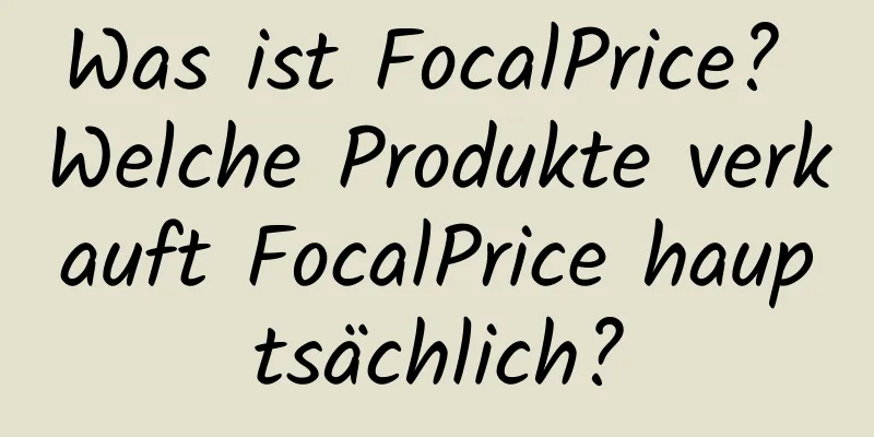 Was ist FocalPrice? Welche Produkte verkauft FocalPrice hauptsächlich?