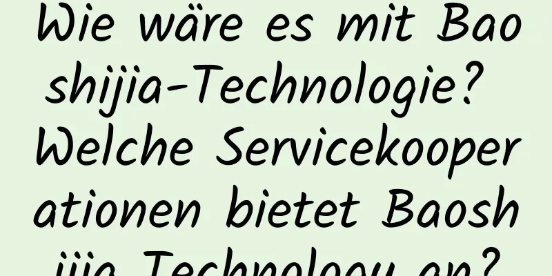 Wie wäre es mit Baoshijia-Technologie? Welche Servicekooperationen bietet Baoshijia Technology an?