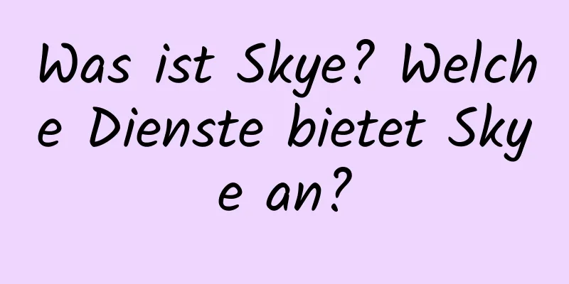 Was ist Skye? Welche Dienste bietet Skye an?