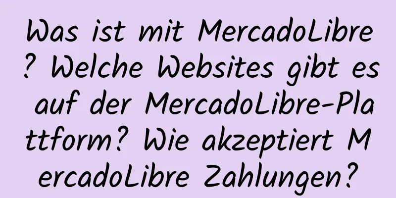 Was ist mit MercadoLibre? Welche Websites gibt es auf der MercadoLibre-Plattform? Wie akzeptiert MercadoLibre Zahlungen?