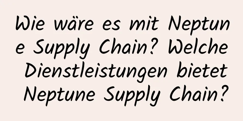 Wie wäre es mit Neptune Supply Chain? Welche Dienstleistungen bietet Neptune Supply Chain?