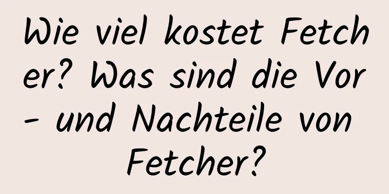 Wie viel kostet Fetcher? Was sind die Vor- und Nachteile von Fetcher?