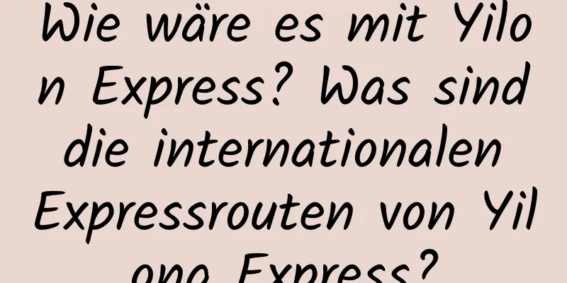 Wie wäre es mit Yilon Express? Was sind die internationalen Expressrouten von Yilong Express?