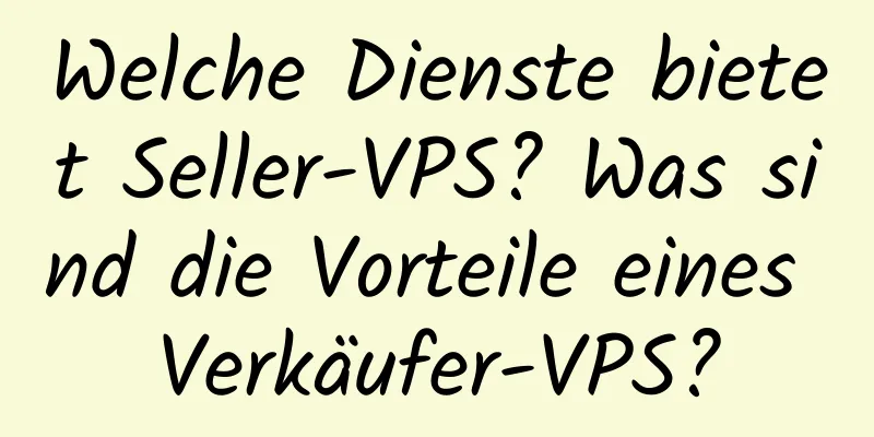 Welche Dienste bietet Seller-VPS? Was sind die Vorteile eines Verkäufer-VPS?