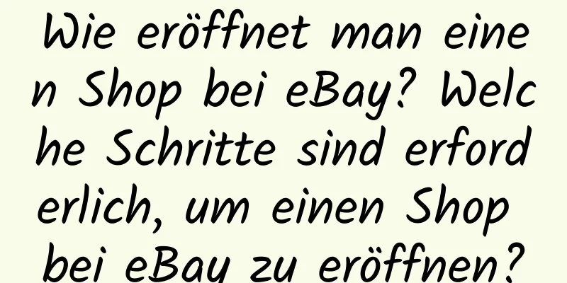 Wie eröffnet man einen Shop bei eBay? Welche Schritte sind erforderlich, um einen Shop bei eBay zu eröffnen?