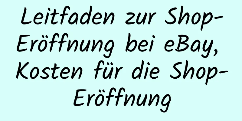 Leitfaden zur Shop-Eröffnung bei eBay, Kosten für die Shop-Eröffnung