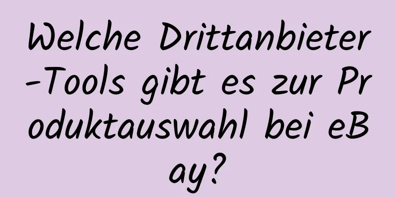 Welche Drittanbieter-Tools gibt es zur Produktauswahl bei eBay?