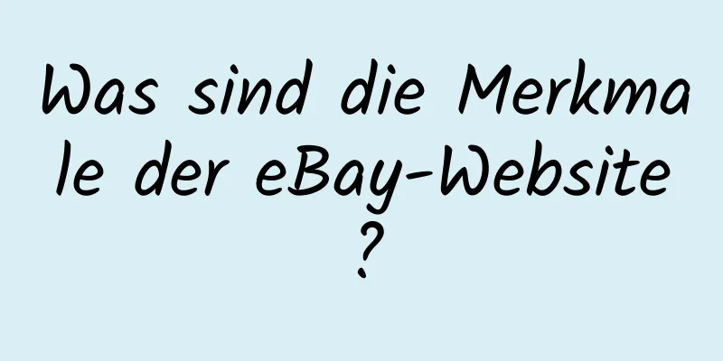 Was sind die Merkmale der eBay-Website?