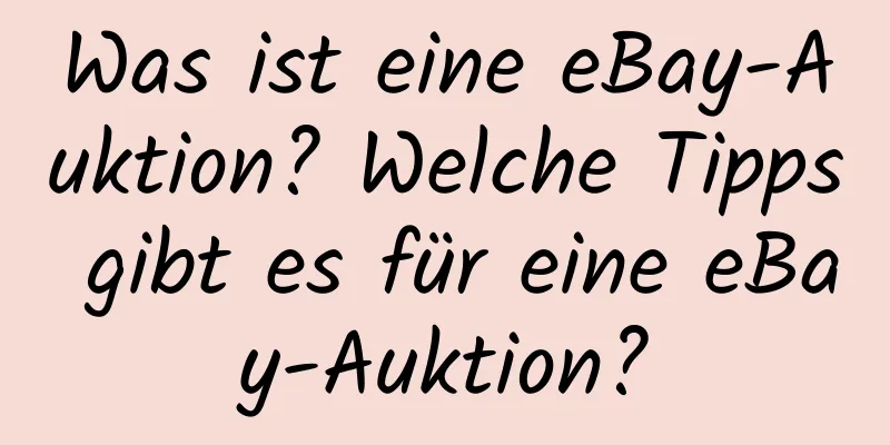 Was ist eine eBay-Auktion? Welche Tipps gibt es für eine eBay-Auktion?