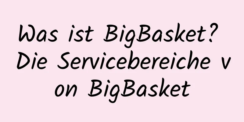 Was ist BigBasket? Die Servicebereiche von BigBasket