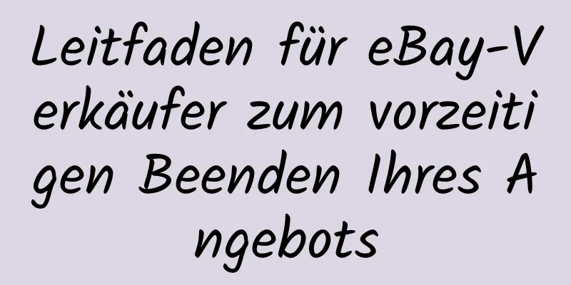 Leitfaden für eBay-Verkäufer zum vorzeitigen Beenden Ihres Angebots