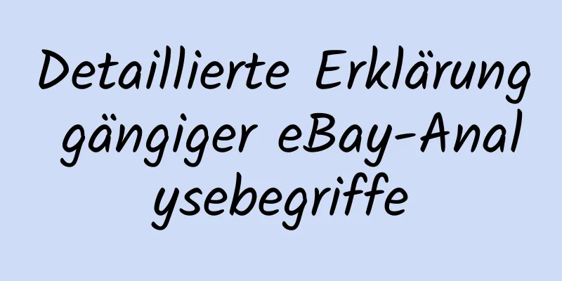 Detaillierte Erklärung gängiger eBay-Analysebegriffe