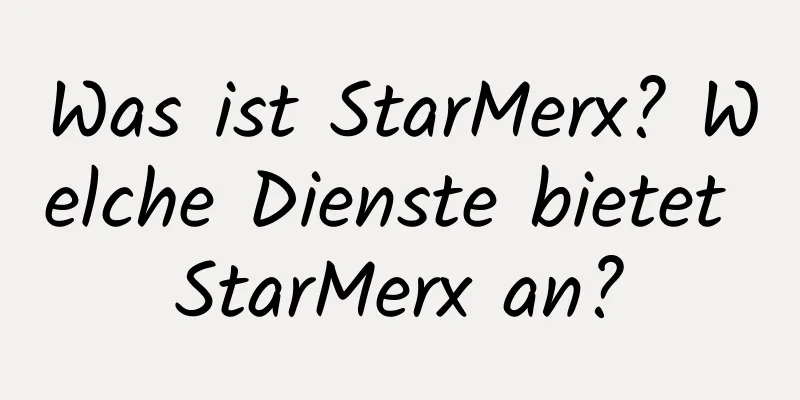 Was ist StarMerx? Welche Dienste bietet StarMerx an?