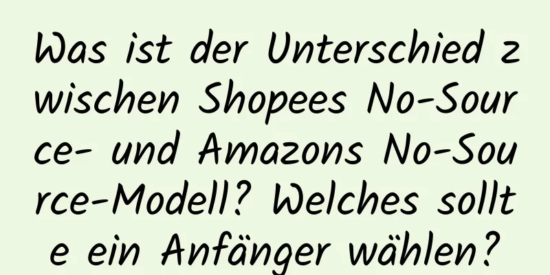 Was ist der Unterschied zwischen Shopees No-Source- und Amazons No-Source-Modell? Welches sollte ein Anfänger wählen?