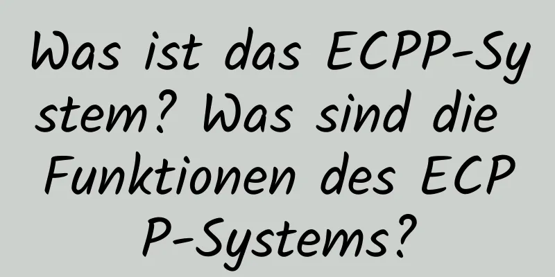 Was ist das ECPP-System? Was sind die Funktionen des ECPP-Systems?