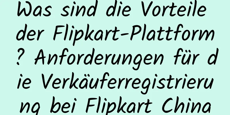 Was sind die Vorteile der Flipkart-Plattform? Anforderungen für die Verkäuferregistrierung bei Flipkart China