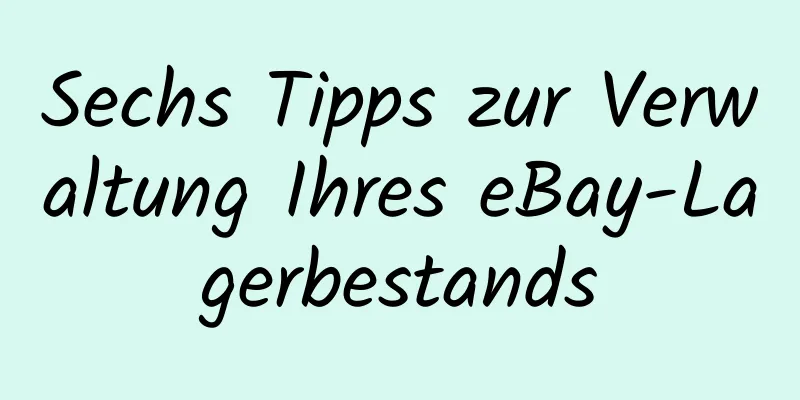 Sechs Tipps zur Verwaltung Ihres eBay-Lagerbestands