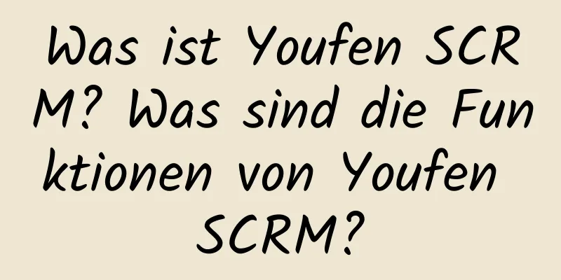 Was ist Youfen SCRM? Was sind die Funktionen von Youfen SCRM?