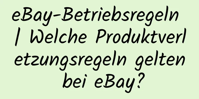 eBay-Betriebsregeln | Welche Produktverletzungsregeln gelten bei eBay?