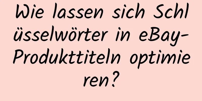 Wie lassen sich Schlüsselwörter in eBay-Produkttiteln optimieren?