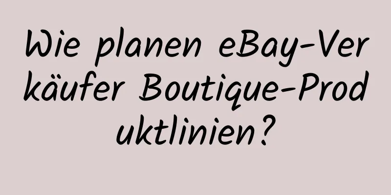 Wie planen eBay-Verkäufer Boutique-Produktlinien?