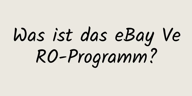 Was ist das eBay VeRO-Programm?