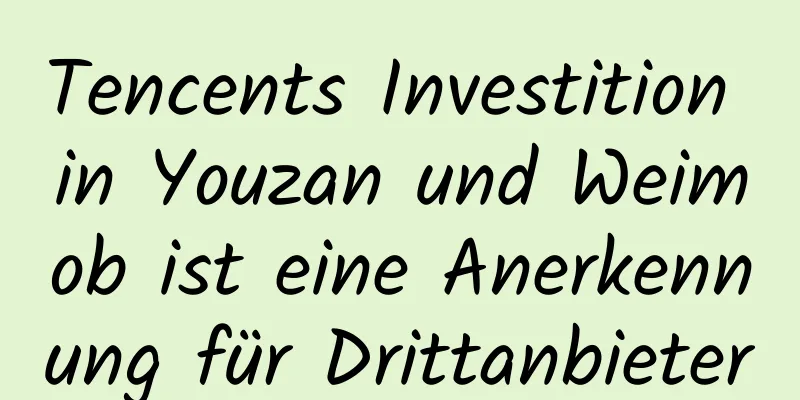 Tencents Investition in Youzan und Weimob ist eine Anerkennung für Drittanbieter