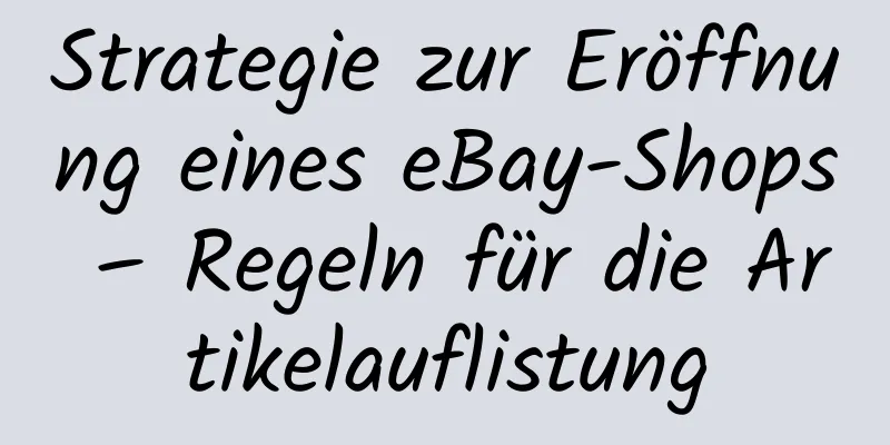 Strategie zur Eröffnung eines eBay-Shops – Regeln für die Artikelauflistung