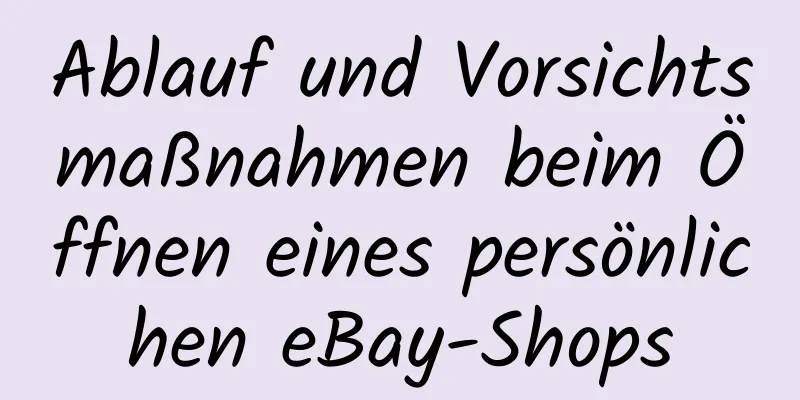 Ablauf und Vorsichtsmaßnahmen beim Öffnen eines persönlichen eBay-Shops