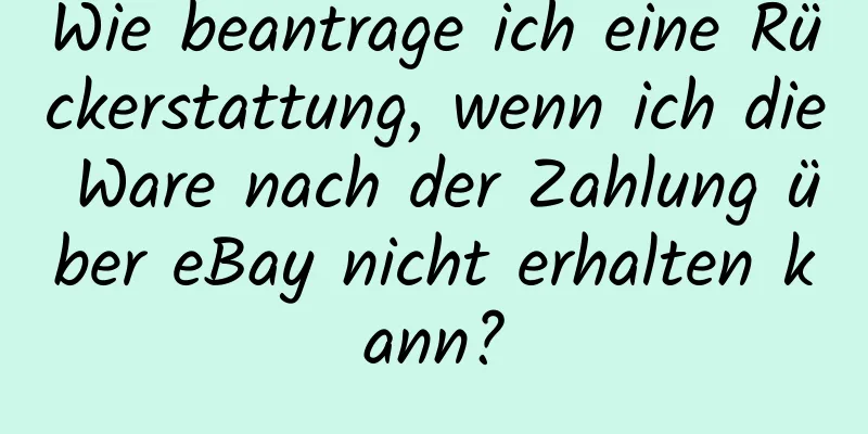 Wie beantrage ich eine Rückerstattung, wenn ich die Ware nach der Zahlung über eBay nicht erhalten kann?