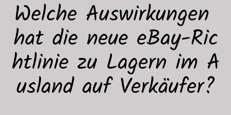 Welche Auswirkungen hat die neue eBay-Richtlinie zu Lagern im Ausland auf Verkäufer?