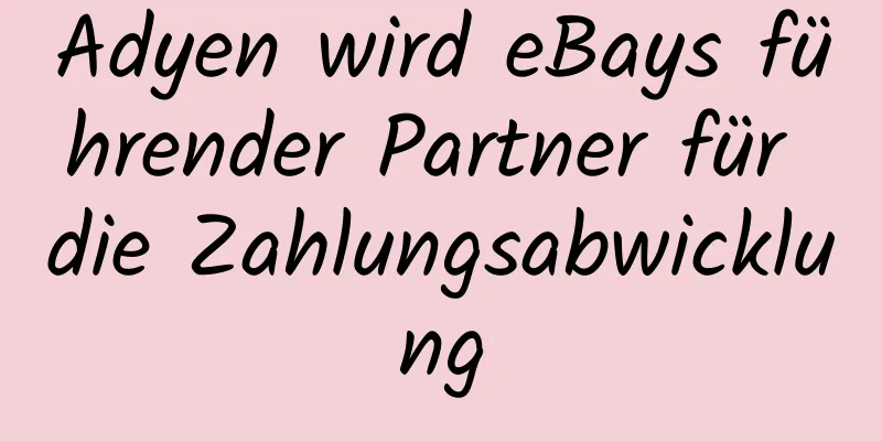 Adyen wird eBays führender Partner für die Zahlungsabwicklung