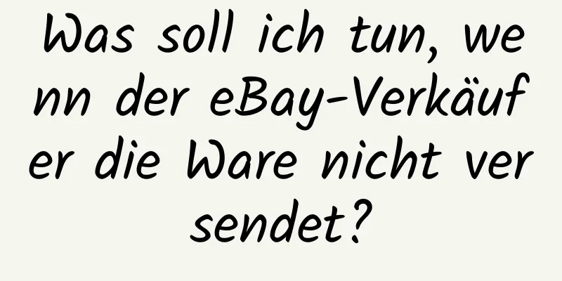 Was soll ich tun, wenn der eBay-Verkäufer die Ware nicht versendet?