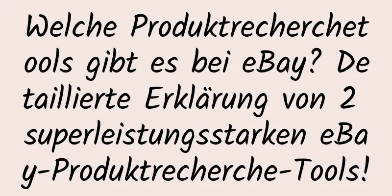 Welche Produktrecherchetools gibt es bei eBay? Detaillierte Erklärung von 2 superleistungsstarken eBay-Produktrecherche-Tools!