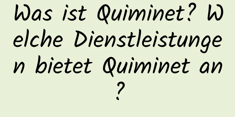 Was ist Quiminet? Welche Dienstleistungen bietet Quiminet an?