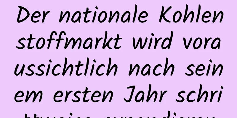 Der nationale Kohlenstoffmarkt wird voraussichtlich nach seinem ersten Jahr schrittweise expandieren