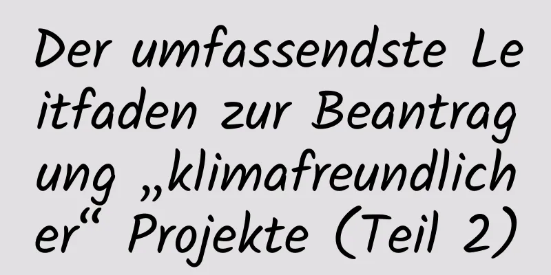 Der umfassendste Leitfaden zur Beantragung „klimafreundlicher“ Projekte (Teil 2)